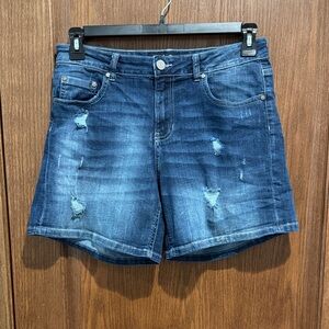 Indigo Rein Distressed Blue Jean Shorts